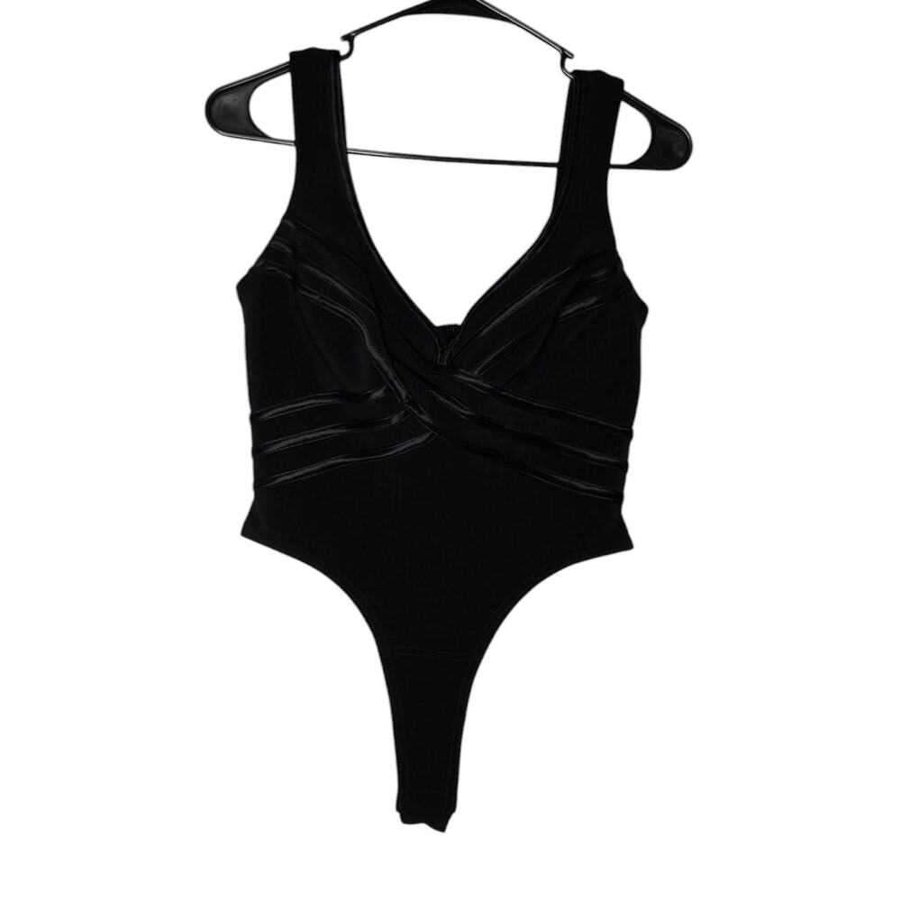 Tadashi Black Sweetheart Sleeveless Vintage Thong Bodysuit Women's Small